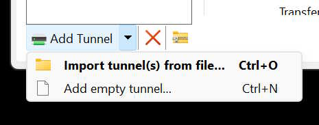 WireGuard® - ADD TUNNEL button
